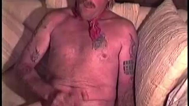 Critter is the second of three hobos I met, as they were getting off a train behind my store. He is Wayne's (Hobo #1) brother. Although he was a little inexperienced, Critter was anxious to suck my cock.