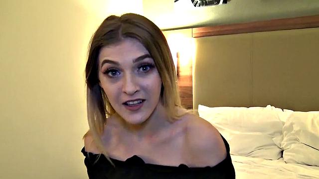 Pretty English subslut throated and pussy rammed roughly.