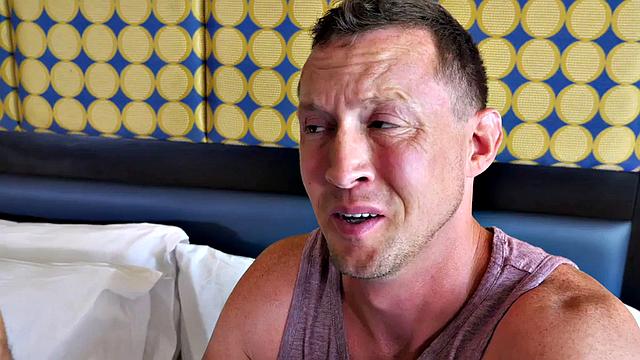 Busty police dominant MILF with tattoos strapon fucks guy