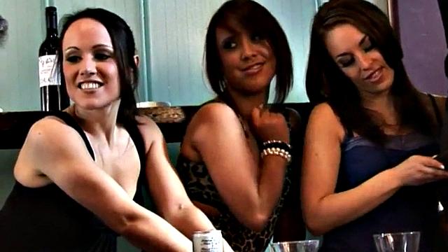 Tiny cock dominas humiliating submissive while comparing