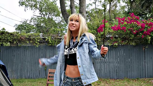 A blonde chick get wild on House Arrest with a handjob in reverse cowgirl and doggystyle action