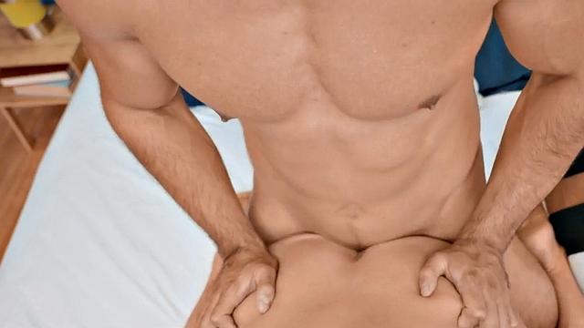 Eager jock barebacking BF after deepthroating