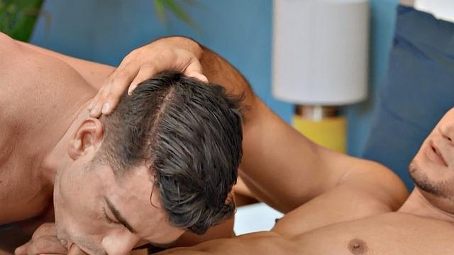 Eager jock barebacking BF after deepthroating