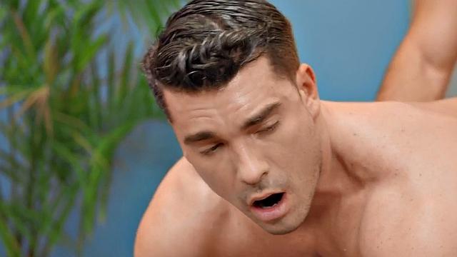 Eager jock barebacking BF after deepthroating