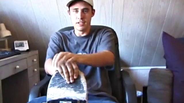 This 21 year old skater boy leans back on a sofa and rubs his bulge through some pretty heavy jeans and then, after unzipping, through the fly of his boxers. Getting stiffer, Mark shows off his nice boner while staring into the camera.