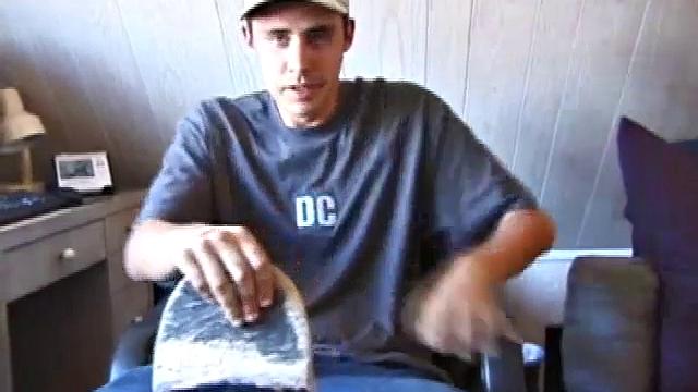 This 21 year old skater boy leans back on a sofa and rubs his bulge through some pretty heavy jeans and then, after unzipping, through the fly of his boxers. Getting stiffer, Mark shows off his nice boner while staring into the camera.