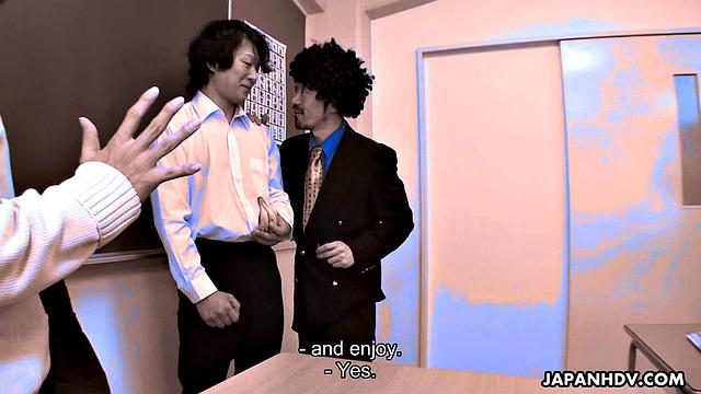 Asian brunette fucked in the classroom