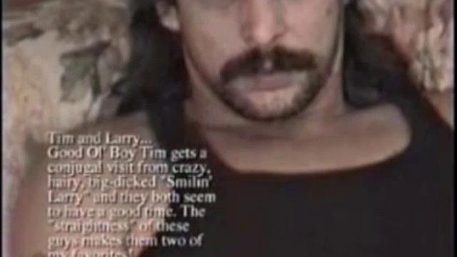 Rugged and good looking Tim gets a visit from hairy and well hung Larry. It doesn't take long and these two are naked, getting it on.