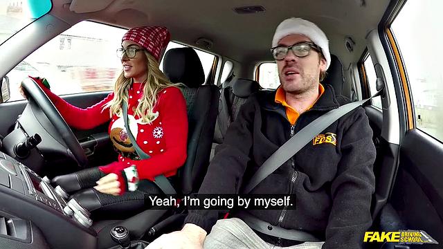 Watch KIWI MILF Kiwi get pounded hard by her instructor's big cock in the Christmas holiday