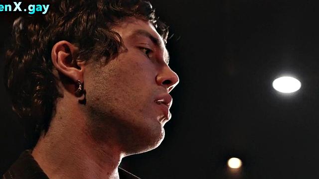 Manly stud bareback fucks bottom in public bar