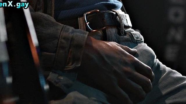 Manly stud bareback fucks bottom in public bar