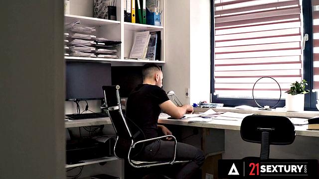 Stunning Brunette Lana Roy Gets Her Ass Banged And Face Covered In Cum At The ffice