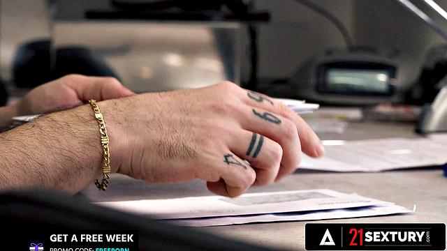 Stunning Brunette Lana Roy Gets Her Ass Banged And Face Covered In Cum At The ffice