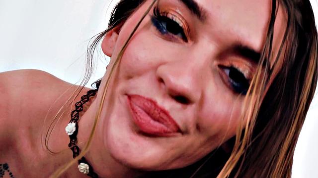 Throated - Hot Playful Brunette Babe Gets Her Face Messed Up