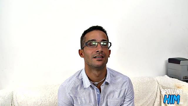 Skinny guy analdrilled hard at casting