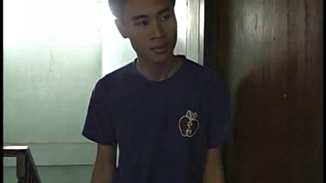 Peeking into the office, we find assistant coach with mouth wrapped around intern's cock. Poj then decides to take Kie's cock into his own hands.