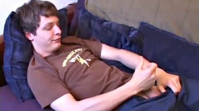 Lee Parker is an adventurous young guy. He's right at home, as he gets his cock's attention by man handling it, while keeping an eye on the straight porn video.