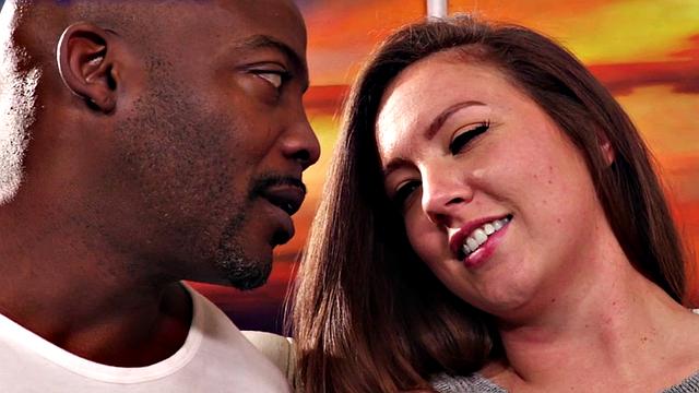 Watch this tattooed MILF ride her man while his wife watches in interracial duo