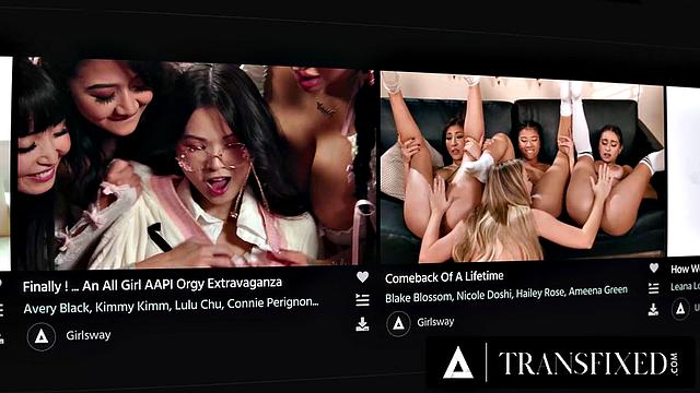 Трансдива Eris Jolie проверяет друга парня на прочность прямо на его день рождения. Куколд оценил этот подарок.