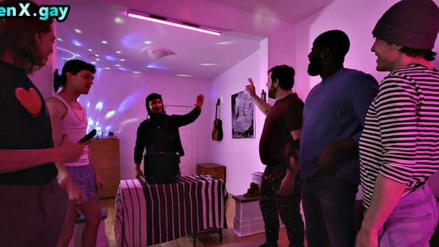 Ass fucked guy penetrated by huge dick in tight asshole