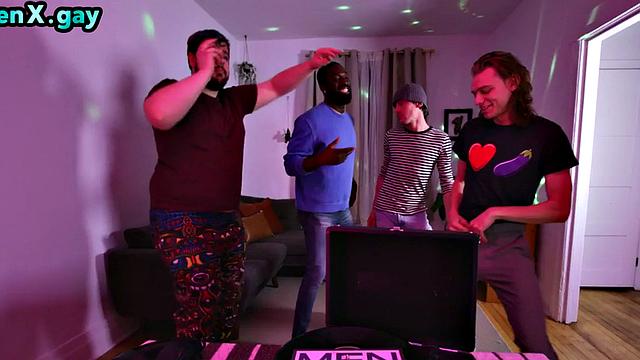 Ass fucked guy penetrated by huge dick in tight asshole