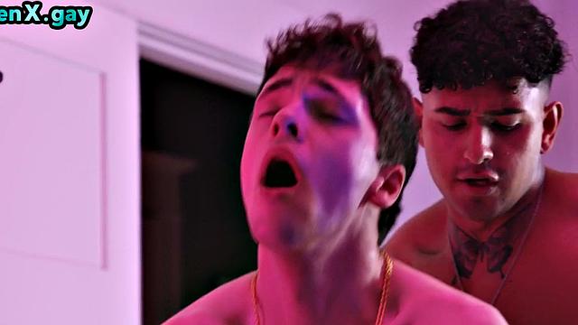 Ass fucked guy penetrated by huge dick in tight asshole