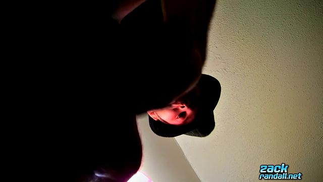 Billy Club strokes hard and tries to shoot his own face with a hot load