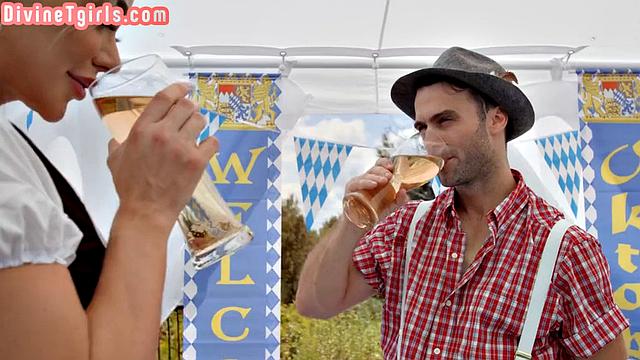 Stunning Trans analfucked by lover