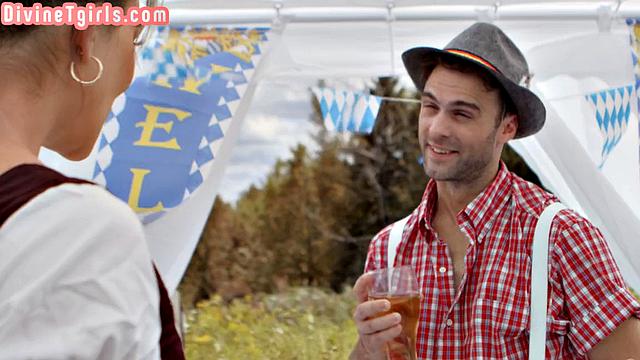 Stunning Trans analfucked by lover