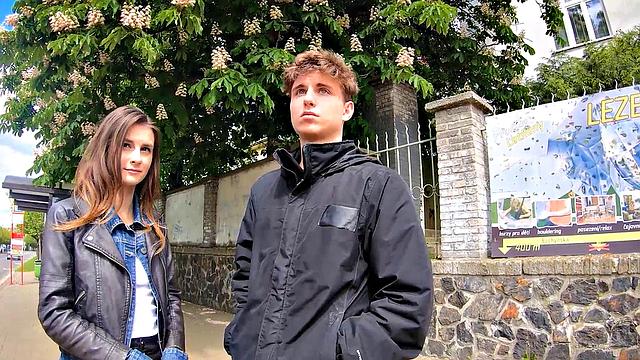 HUNT4K. Mature hunter drills slender cutie in front of her BF