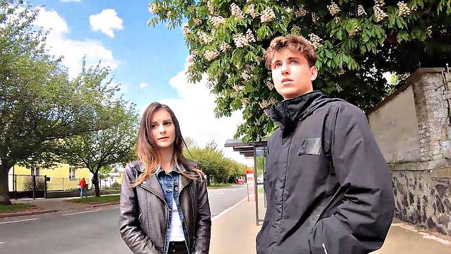 HUNT4K. Mature hunter drills slender cutie in front of her BF