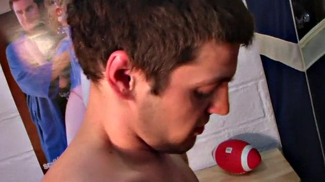 College stud hazed and fucked for frat in voyeur dormitory