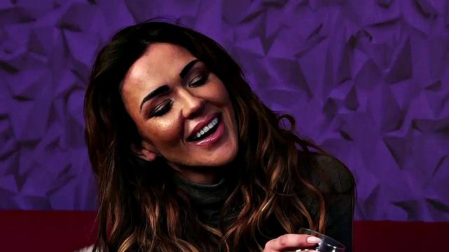 Voyeur busty femdom teases wanker till cumshot