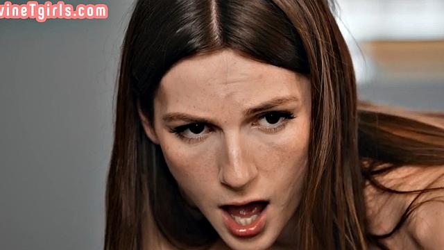 Gaming TS babe drilled in college by barebacking professor