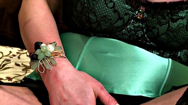 The Girl in Silk Stockings and Corset