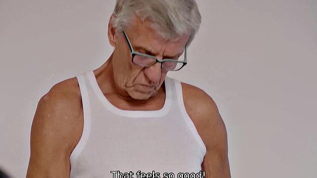 VIP4K. Grey-haired hubby doesn't disturb his busty wife from cheating