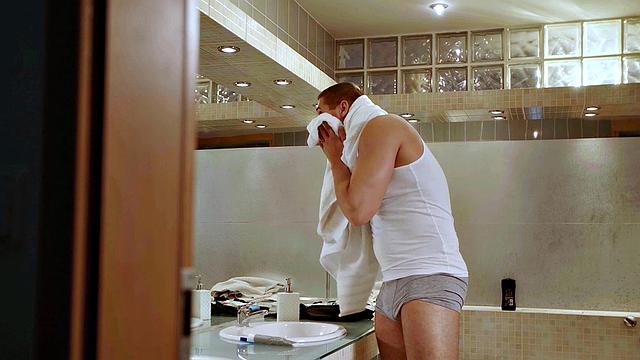 VIP4K. Grey-haired hubby doesn't disturb his busty wife from cheating