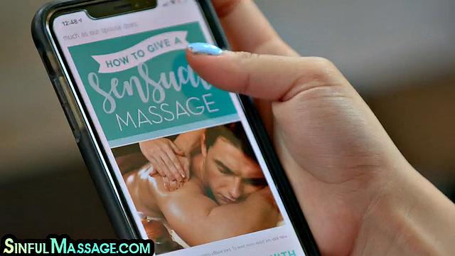 Romantic lesbian massage with babes