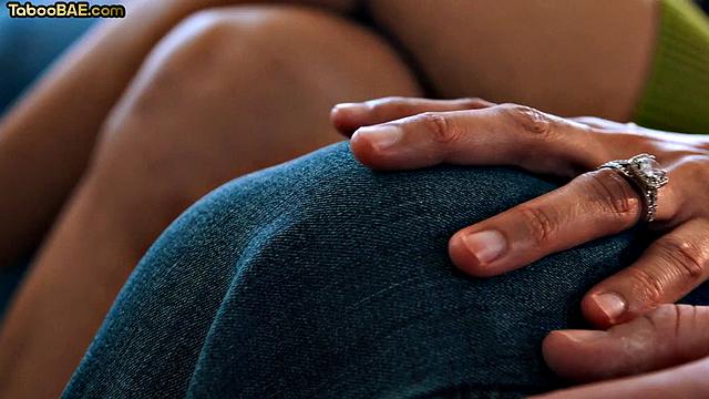 Stepmom and daughter sharing dick