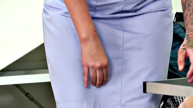 CFNM nurses examining smallcock fat guy in medical infirmary