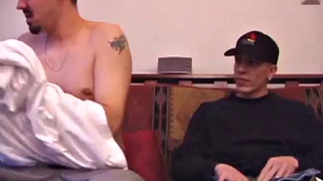 Shane is ready for a one-on-one time with Shawn DeRocc. The boys stroke solo on the sofa, until Shawn leans over and licks Shane's hard dick.