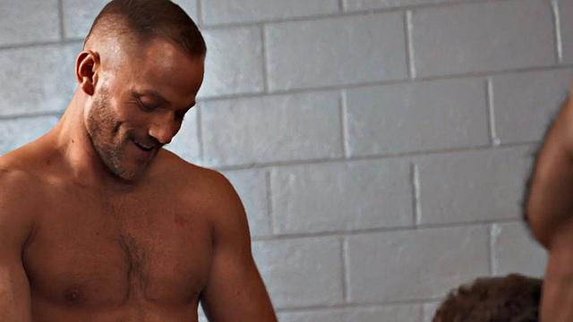 Eager jocks anal threesome in tge gym after working out