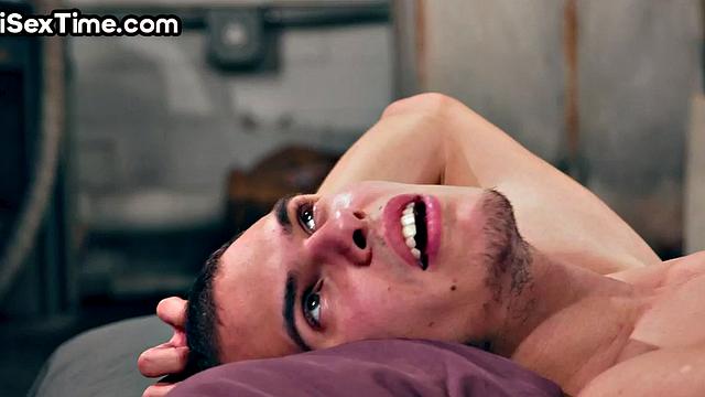 Curvy babe in stockings sucks and gets banged in 3some