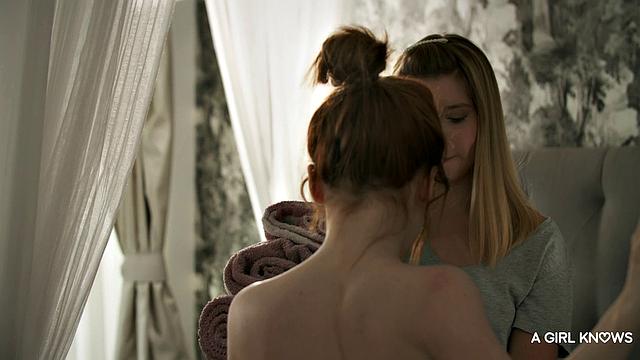 Лотти Магне застукала соседку Фрею Мейер с бельём - теперь у них домашнее порно по расписанию, а уборка подождёт!