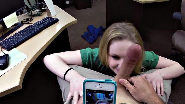 Doggystyled 21yo babe got facial in office POV