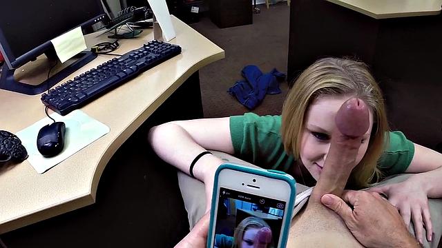 Doggystyled 21yo babe got facial in office POV