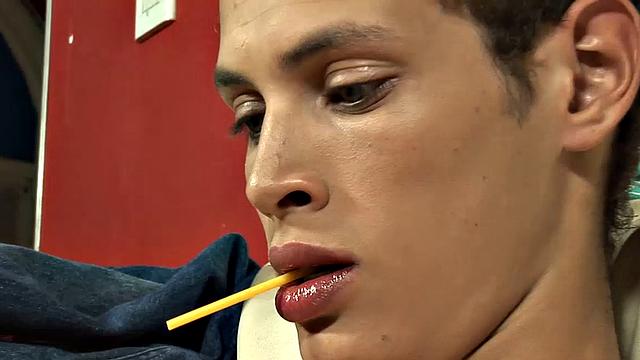 Our featured solo boy of the week is Phillip, a slim Latin twink, who sucks on a lollypop while jerking off for us.