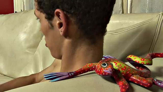 Our featured solo boy of the week is Phillip, a slim Latin twink, who sucks on a lollypop while jerking off for us.