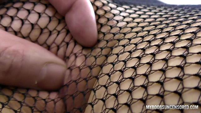 POV Play With Tits And Hot Ass In Fishnet Pantyhose