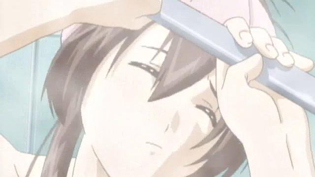 аниме пара трахается в душе и лижет мокрую киску